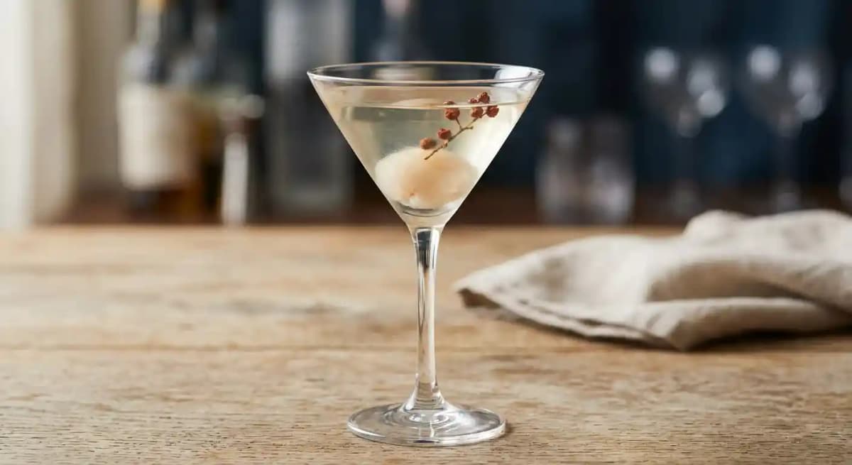Clarified Lychee Martini