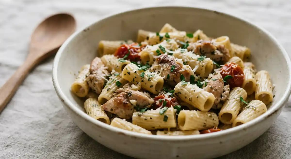 Mezzi Rigatoni with Roasted Chicken