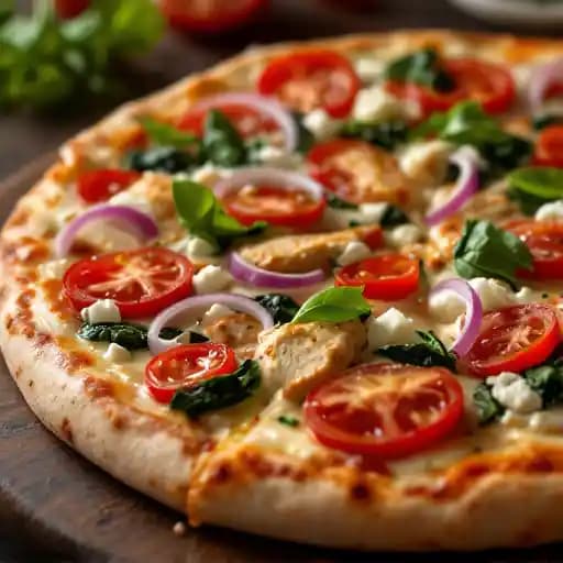 pizza bianco con pollo