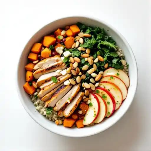 Mountain Harvest Bowl recipe served on a plate, by Tupelo Honey Southern Kitchen & Bar