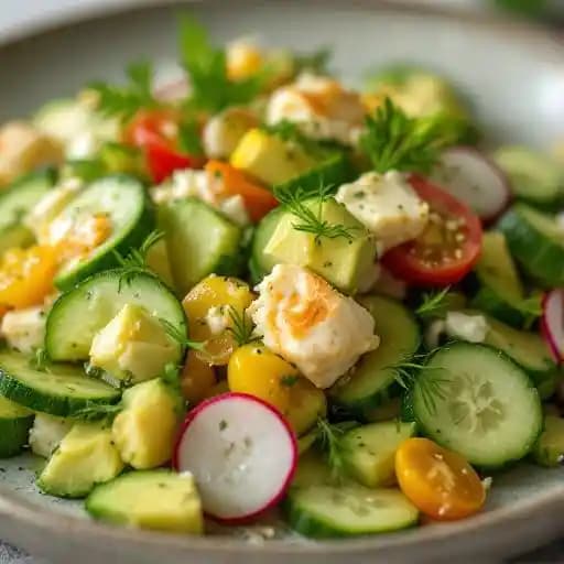 CRISPY CUCUMBER CRAB SALAD