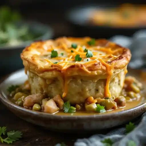 Pork Green Chile Pot Pie