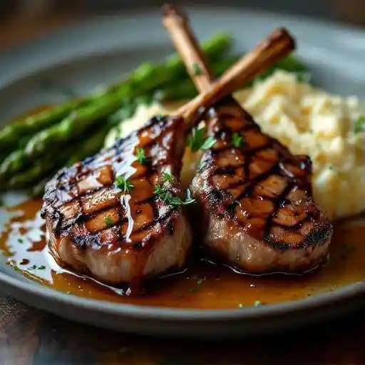 Spring Lamb Chops recipe served on a plate, by Çka Ka Qëllu