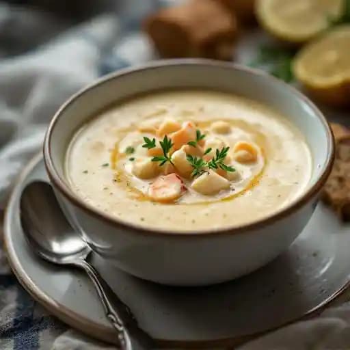 Lobster and Crab Bisque recipe served on a plate, by Y.O. Ranch Steakhouse