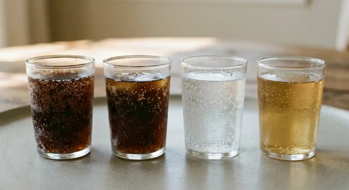 Coke, Diet Coke, Sprite, Ginger Ale