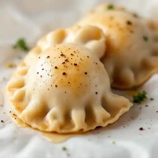 Pierogi recipe served on a plate, by Polish Cottage