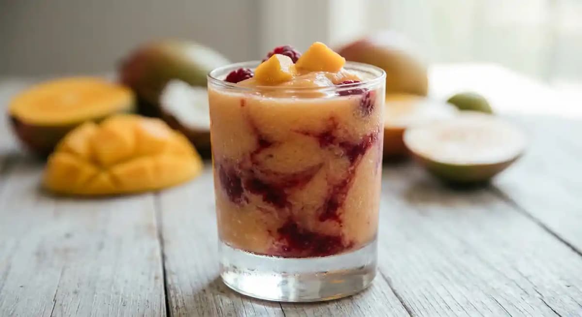 Frozen Iced Mango recipe served in a glass, by The Cheesecake Factory