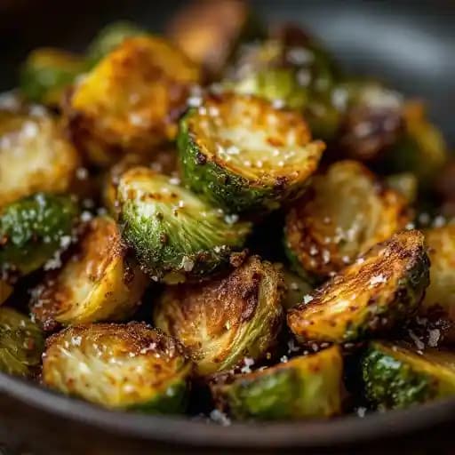 Crispy Brussels recipe served on a plate, by Petit & Keet