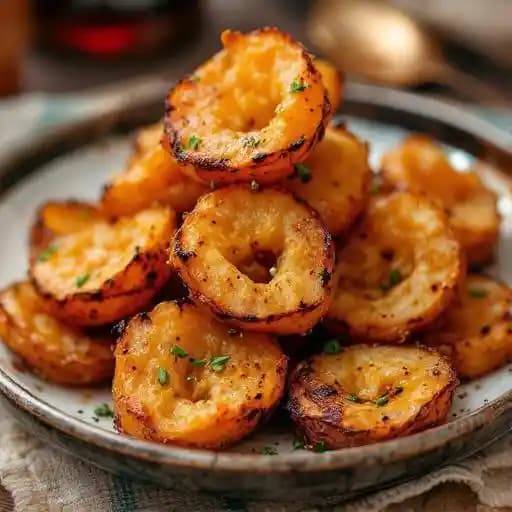 CRISPY ROASTED POTATO JALAPEÑO BEIGNETS recipe served on a plate, by Fixe Southern House