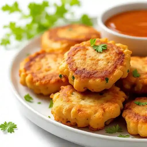 Veg Pakoras (GF DF) recipe served on a plate, by Sula Indian Restaurant, Commercial Drive