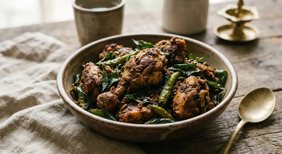 Karivepaku Chicken Fry