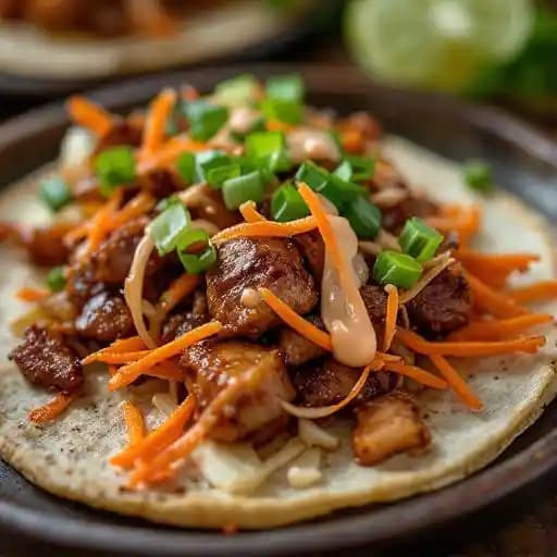 Pork Belly Tacos recipe served on a plate, by McKelvie's Restaurant