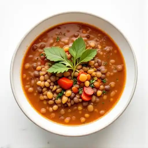 Lentils Soup recipe served on a plate, by Havenly