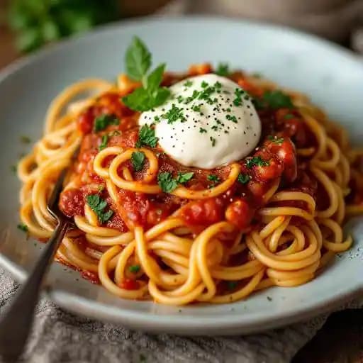 Pasta Arrabbiata con Burrata