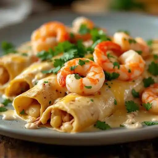 Baja Seafood Enchiladas
