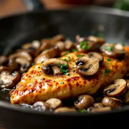 CHICKEN DE BURGO recipe served on a plate, by Skip's