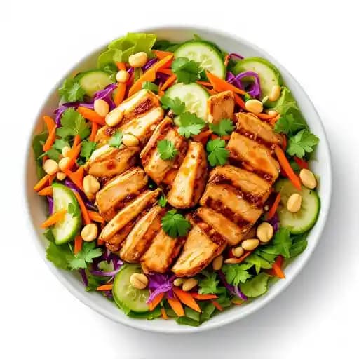 Asian Chicken Salad recipe served on a plate, by Nick & Jake's Overland Park Asian Chicken Salad recipe served on a plate, by Nick & Jake's Overland Park