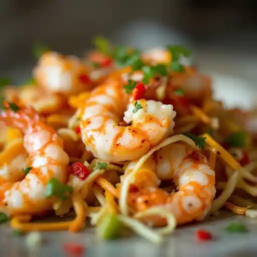Firecracker Shrimp recipe served on a plate, by Houlihan's