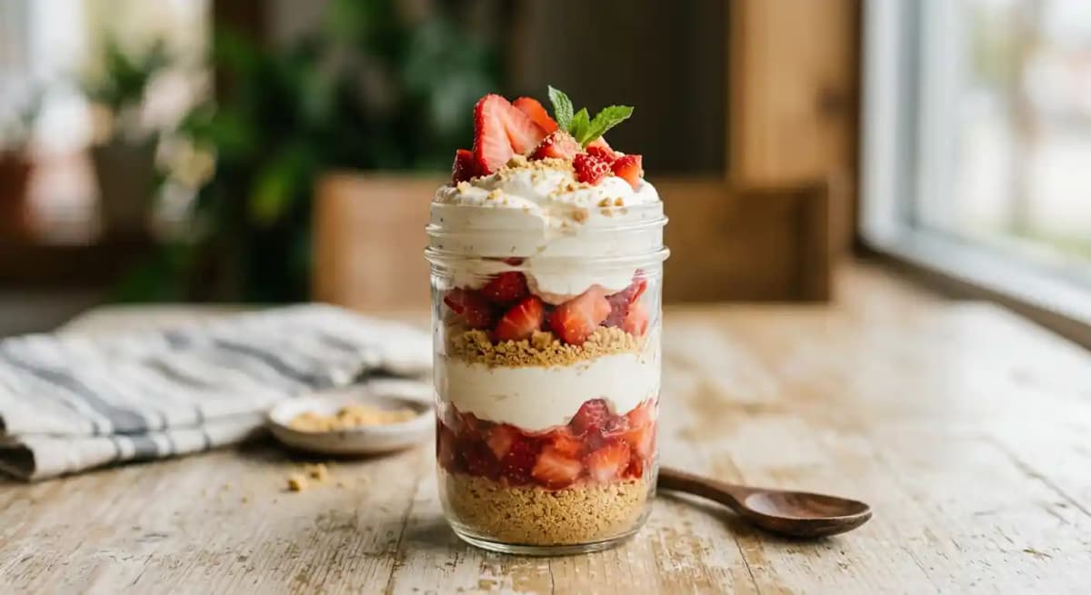 Slim Chickens Strawberry jar dessert
