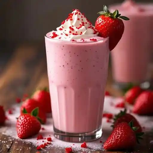 Hand-Spun Strawberry Milkshake
