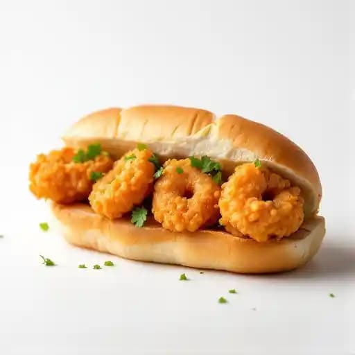 Fried Shrimp Po' Boy recipe served on a plate, by City Cafe