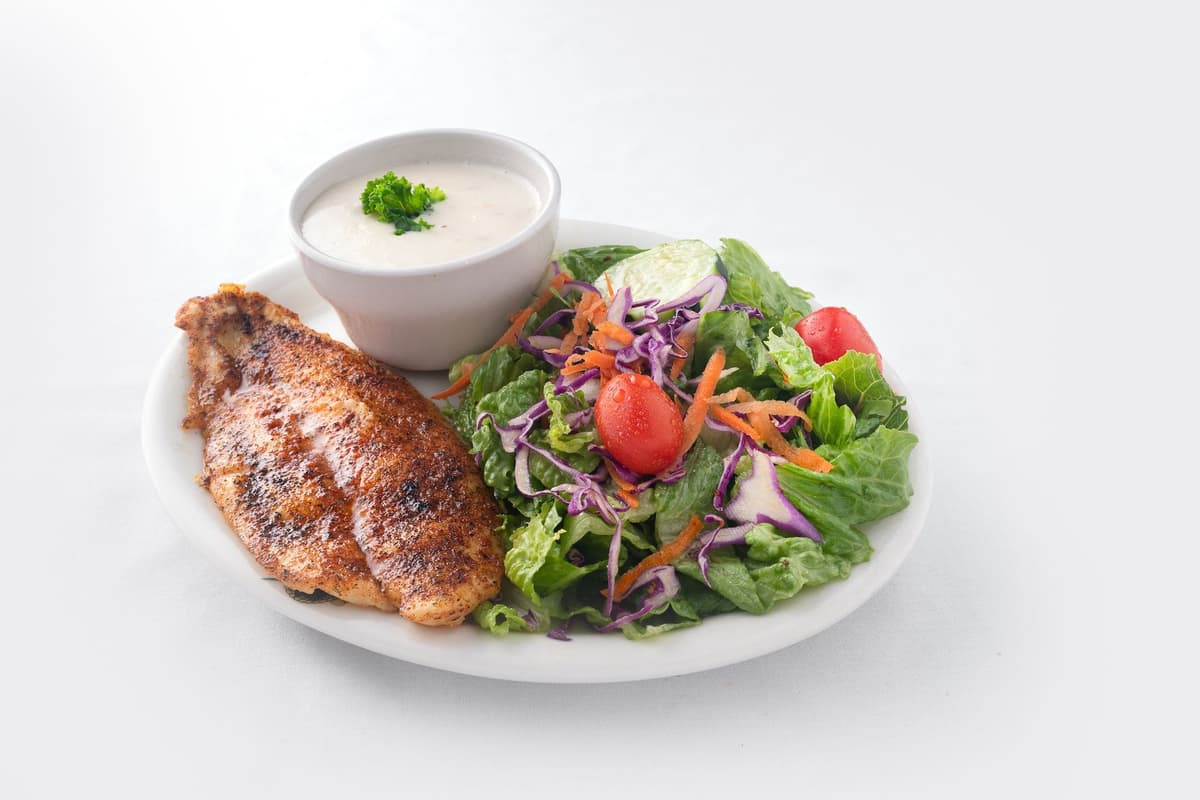 Grouper and Salad