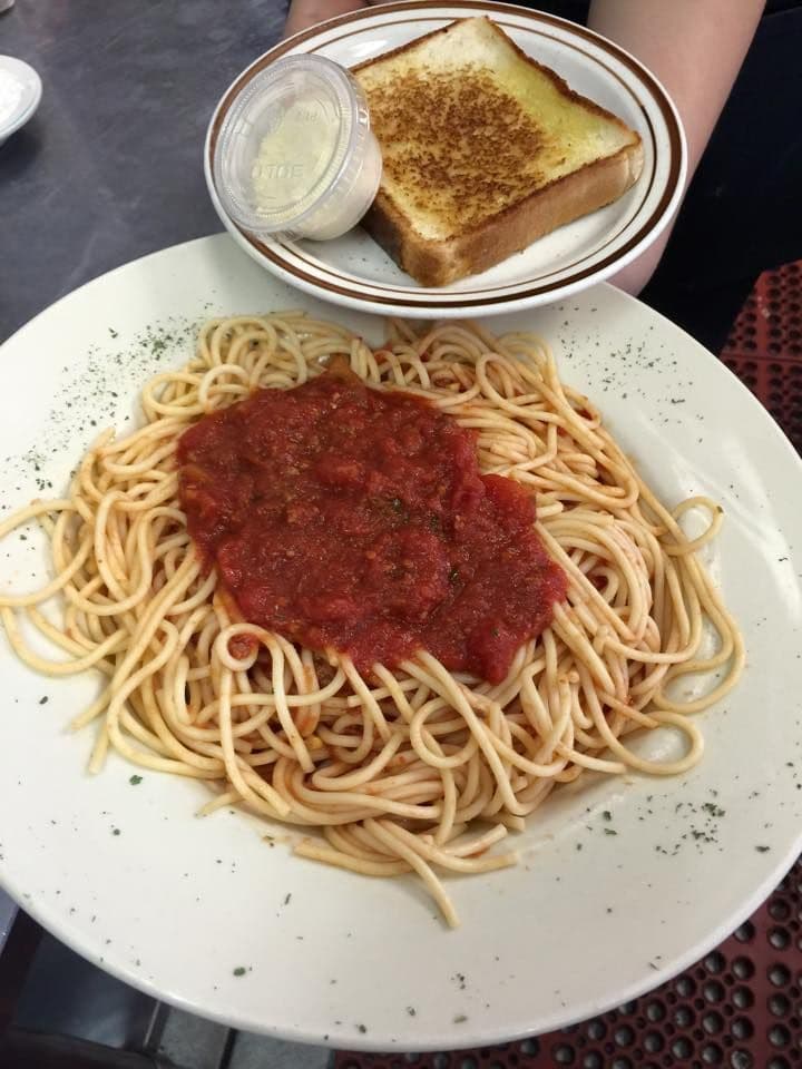 Italian Spaghetti recipe served on a plate, by Star 66 Cafe Italian Spaghetti recipe served on a plate, by Star 66 Cafe