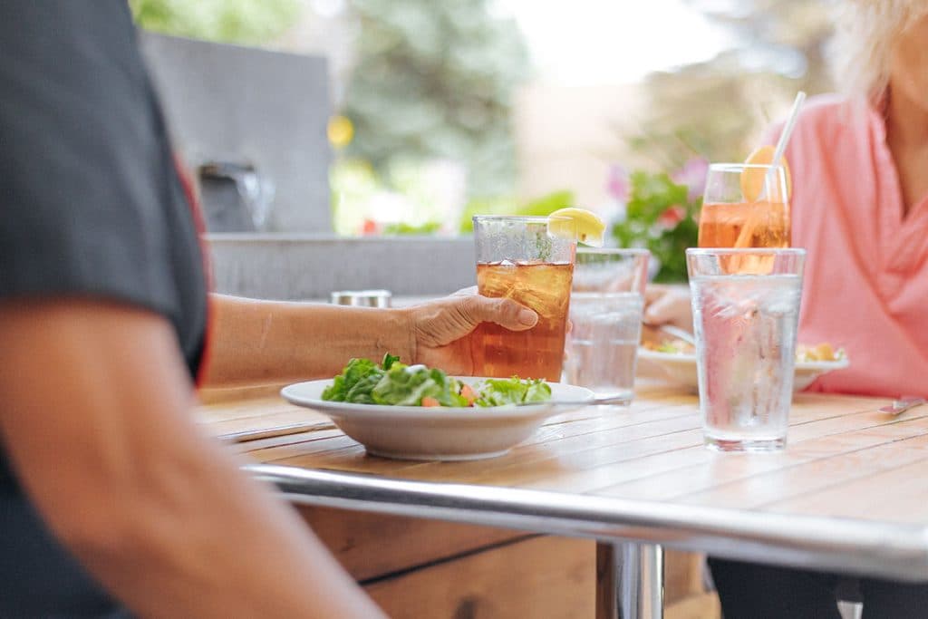 Salad and Drinks