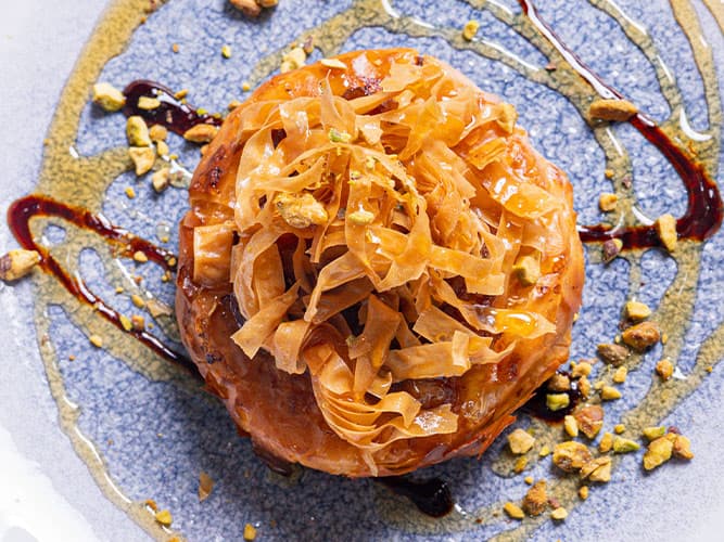 Baklava recipe served on a plate, by The Sacred Pepper Baklava recipe served on a plate, by The Sacred Pepper