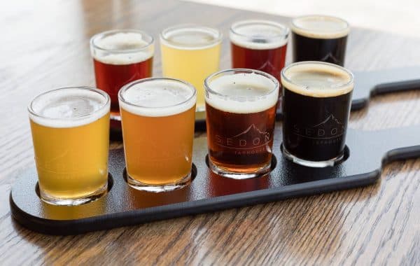 Beer Flight recipe served on a plate, by Sedona Taphouse