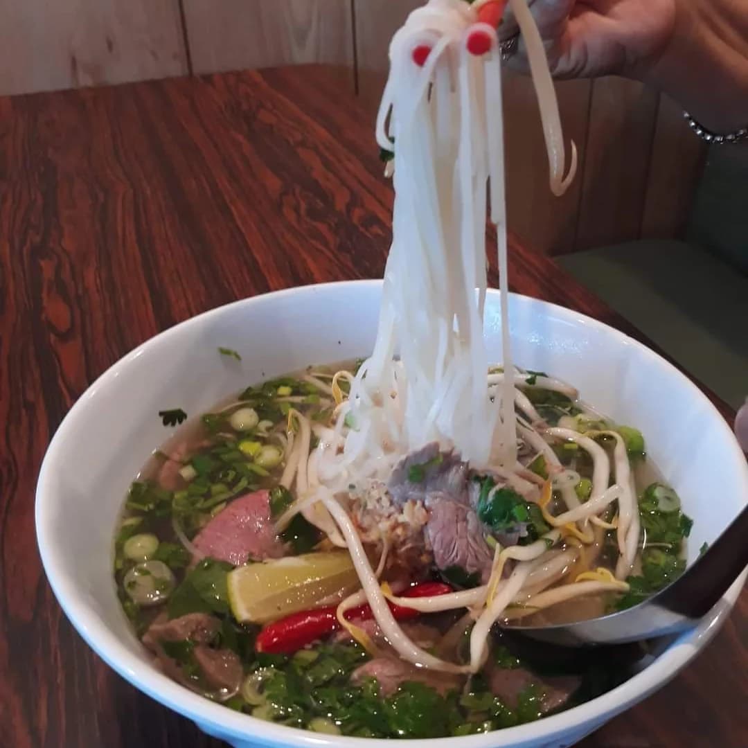Beef Pho recipe served on a plate, by SouLao'd Kitchen