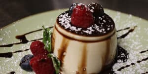 Desserts recipe served on a plate, by St. Amand Kitchen & Cocktails