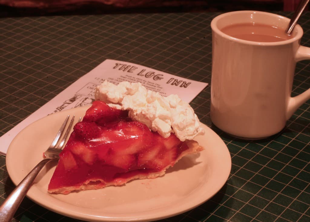 Strawberry Pie recipe served on a plate, by The Log Inn