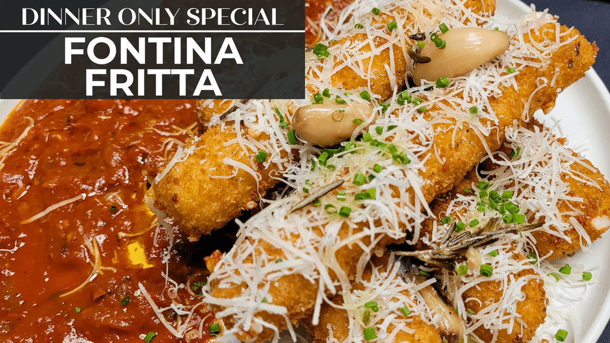Fontina Fritta recipe served on a plate, by VAI's Italian Inspired Restaurant Kitchen + Bar