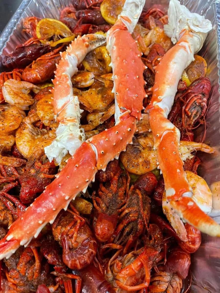 Snow Crab Legs recipe served on a plate, by The Mighty Crab