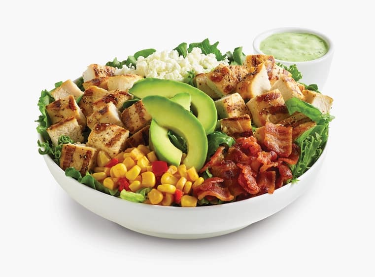 Mexican Cobb Salad recipe served on a plate, by El Pollo Loco Mexican Cobb Salad recipe served on a plate, by El Pollo Loco