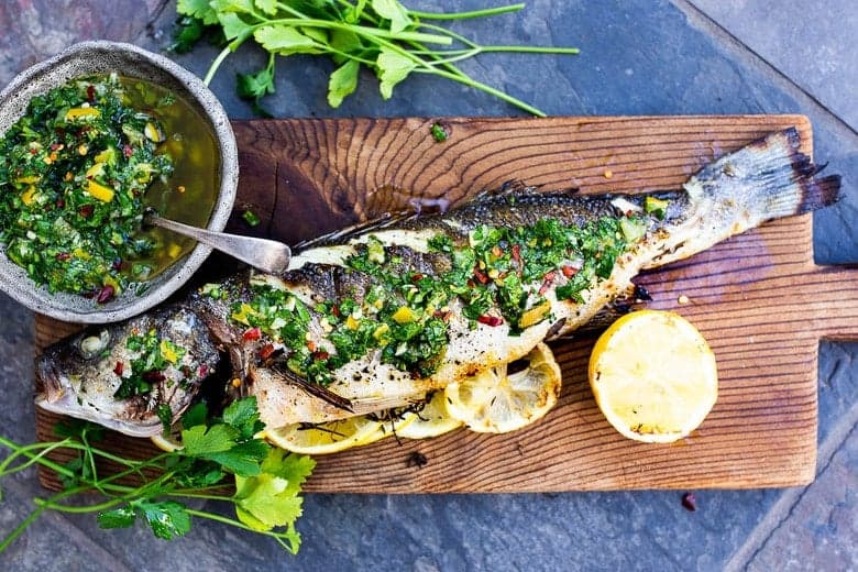 Roasted Whole Branzino