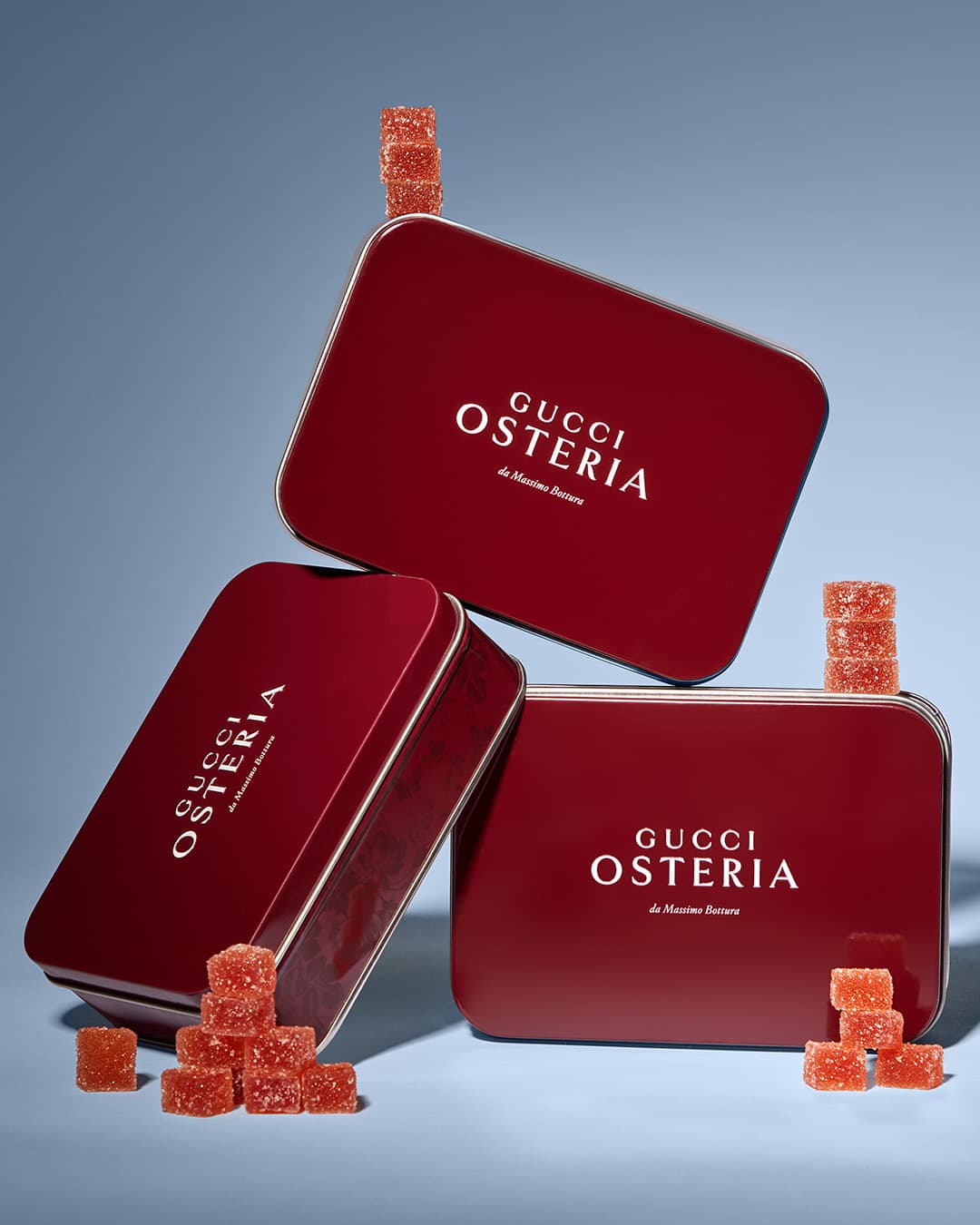 Blood Orange Jelly recipe served on a plate, by Gucci Osteria da Massimo Bottura Blood Orange Jelly recipe served on a plate, by Gucci Osteria da Massimo Bottura