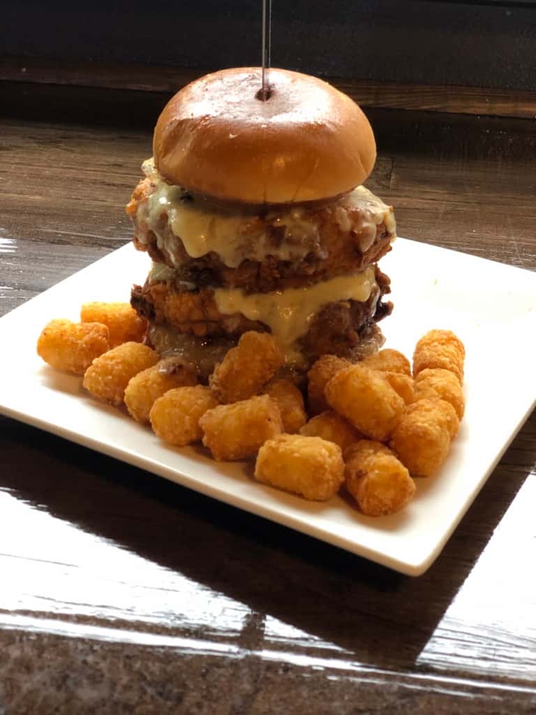Double Burger recipe served on a plate, by Bites and Pints Gastro Pub Double Burger recipe served on a plate, by Bites and Pints Gastro Pub