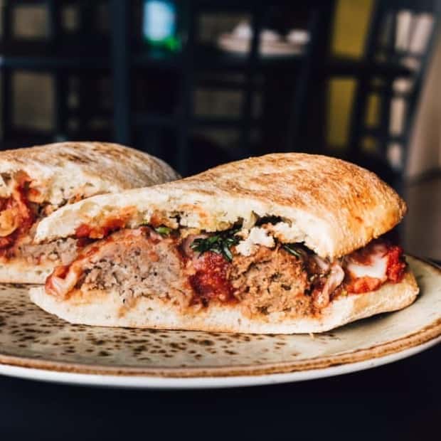 Meatball Pannetti recipe served on a plate, by Licari's Sicilian Pizza Kitchen-No.1 Meatball Pannetti recipe served on a plate, by Licari's Sicilian Pizza Kitchen-No.1