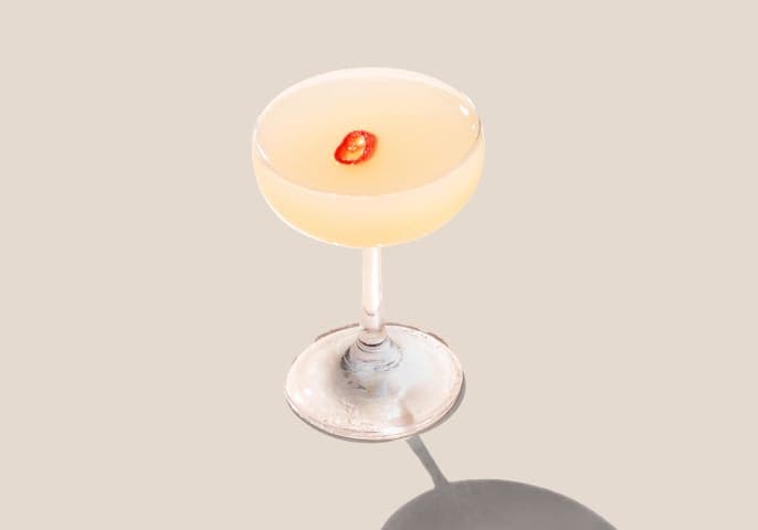 Spicy Lychee Margarita recipe served in a glass, by Pho London Bridge Spicy Lychee Margarita recipe served in a glass, by Pho London Bridge