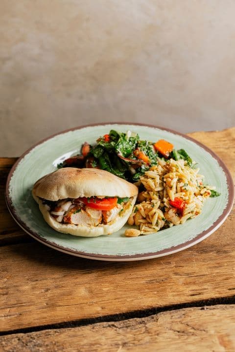 Chicken Shawarma Plate recipe served on a plate, by Neomonde Mediterranean Morrisville Chicken Shawarma Plate recipe served on a plate, by Neomonde Mediterranean Morrisville