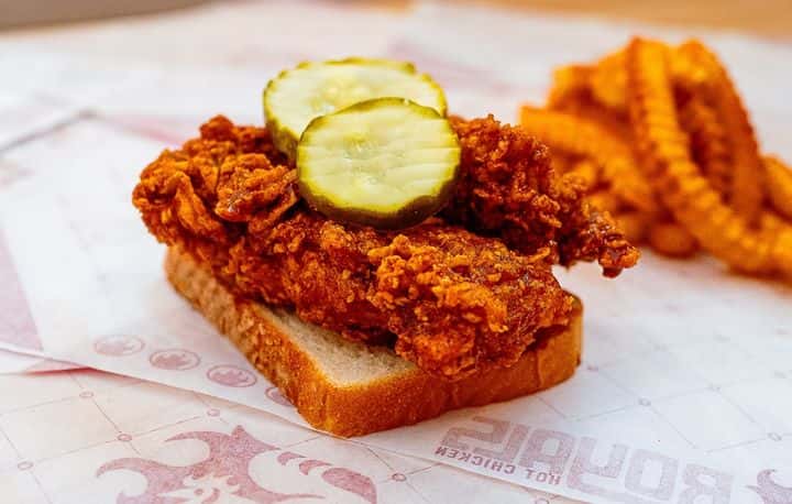 CHICKEN Bonors recipe served on a plate, by Royals Hot Chicken CHICKEN Bonors recipe served on a plate, by Royals Hot Chicken