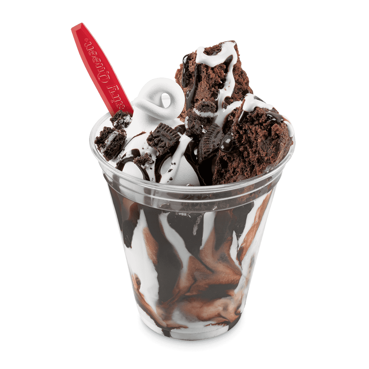 Brownie and Oreo Cupfection recipe served on a plate, by Dairy Queen Grill & Chill Brownie and Oreo Cupfection recipe served on a plate, by Dairy Queen Grill & Chill