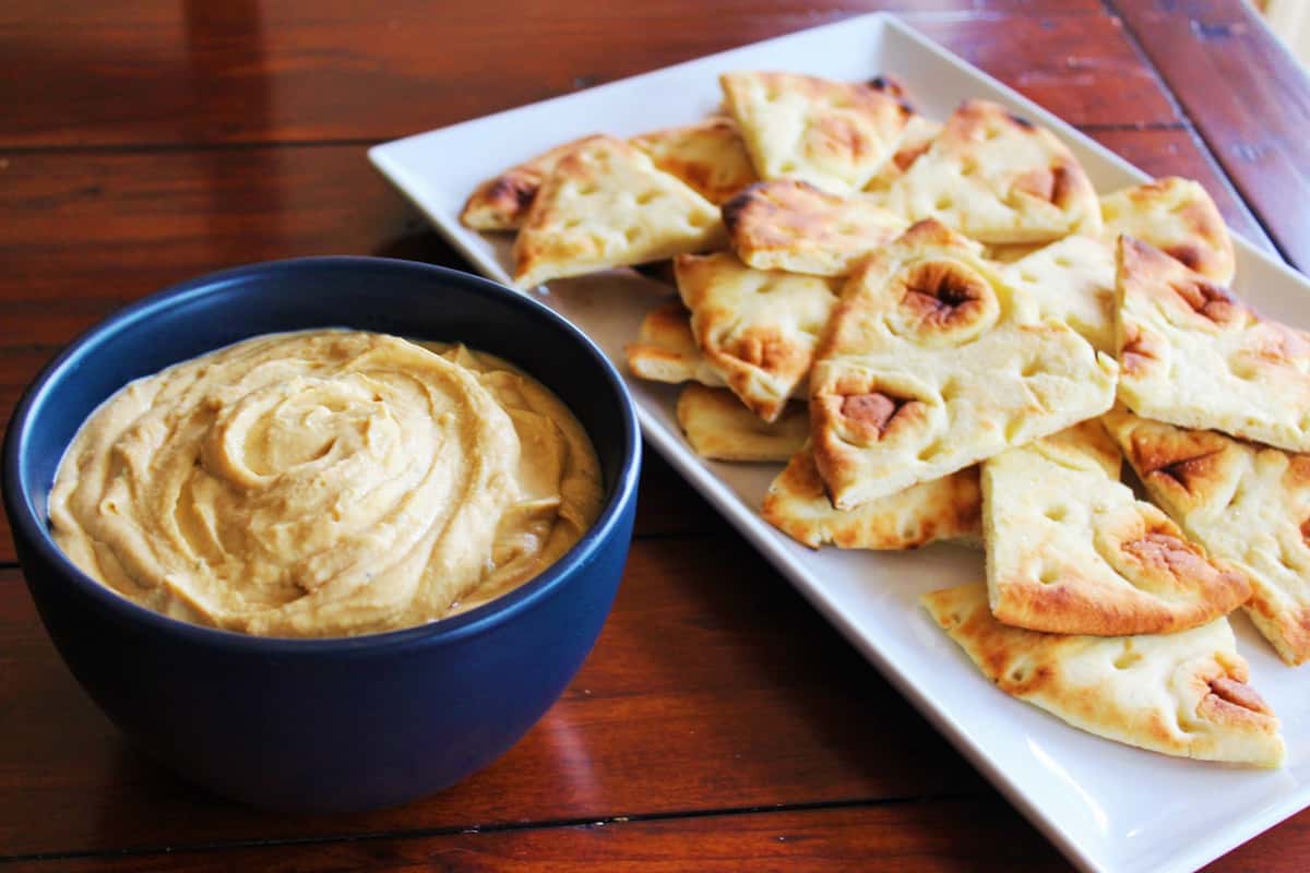 V Fresh Hummus recipe served on a plate, by Finns Victoria V Fresh Hummus recipe served on a plate, by Finns Victoria