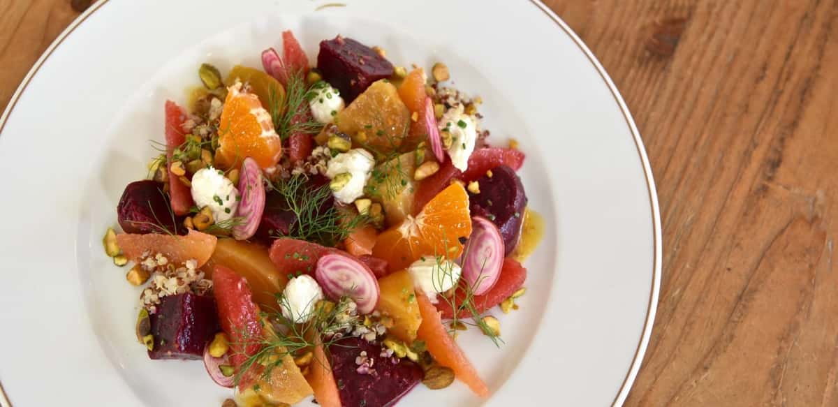 Mariniated Beet Salad recipe served on a plate, by OBO' Italian Table & Bar Mariniated Beet Salad recipe served on a plate, by OBO' Italian Table & Bar