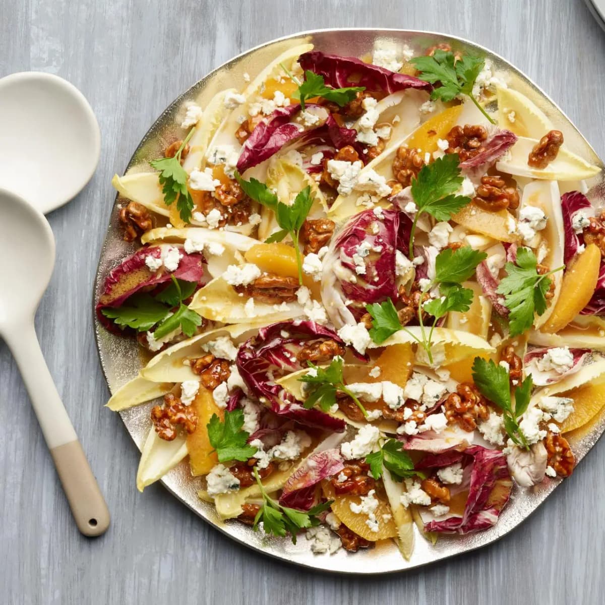 Endive Salad recipe served on a plate, by Nightingale Endive Salad recipe served on a plate, by Nightingale