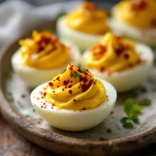 Deviled Eggs recipe served on a plate, by Saddleback BBQ REO Town Deviled Eggs recipe served on a plate, by Saddleback BBQ REO Town
