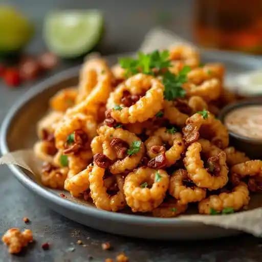Cinnamon fried calamari