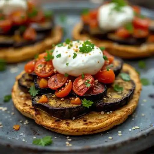 Charred Eggplant Tostadas